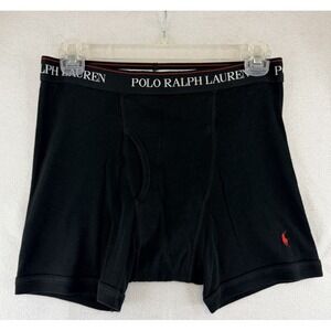 Polo Ralph Lauren Men's Black Cotton Boxer Brief Classic Fit, Size Medium, NWOT
